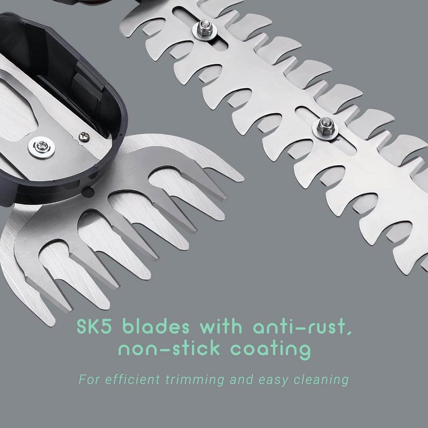 Lxubird Cordless Grass Shears, 2-in-1 Mini Hedge Trimmer Cordless,Light Handheld Grass Trimmer, Electric Shrub Trimmer with 2Pcs Rechargeable Batteries with Case