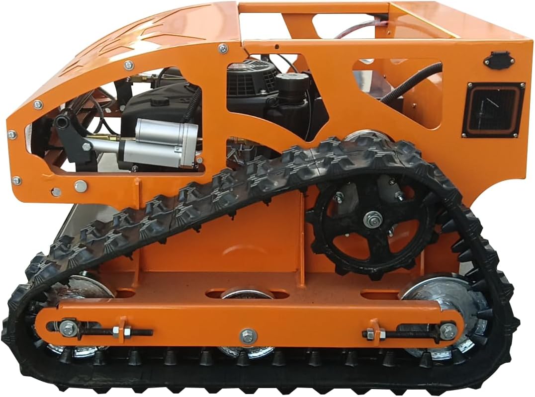 Remote Control Robotic Lawn Mower, Automatic Track for 45° Slope, Cutting Range 0.4-5.1in, All Terrain Grass Cutter Yard Mower USA Stock