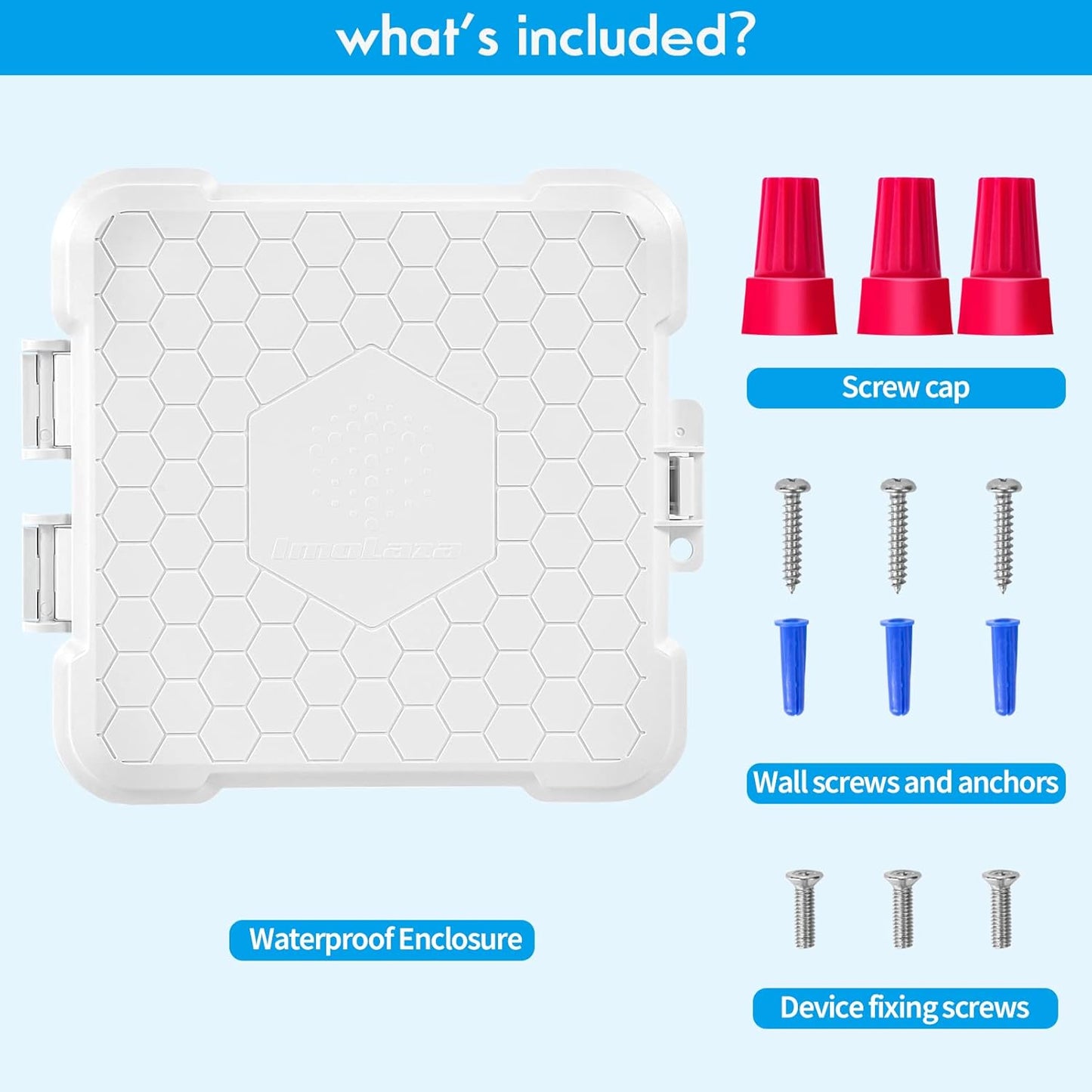 ImoLaza Waterproof Sprinkler Controller Box, Weatherproof Outdoor Enclosure for ImoLaza Sprinkler Controllers, Compatible 4 Zones, 6 Zones, 8 Zones, 12 Zones, 16 Zones