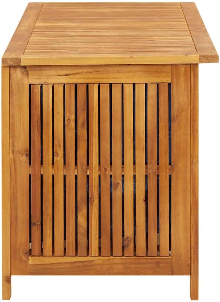 vidaXL Outdoor Storage Box - Wooden Deck Cabinet for Patio/Garden with Water-Resistant Lining, Farmhouse Style