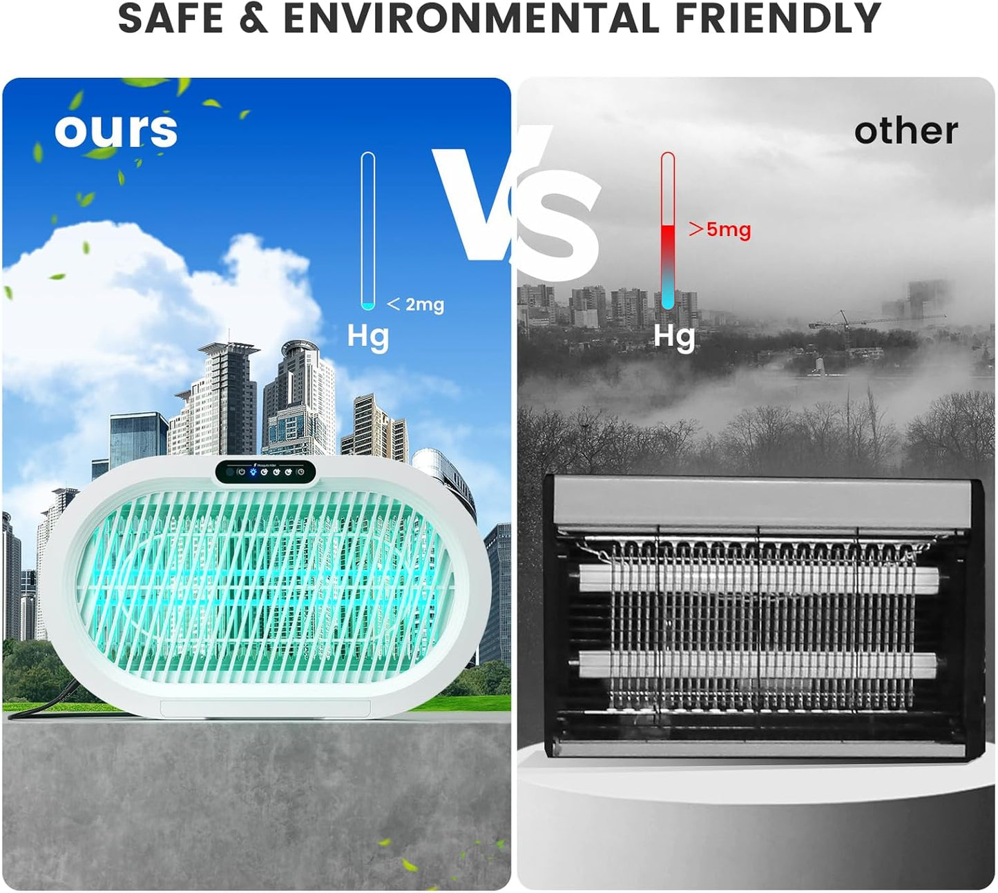 Minimoon Bug Zapper Indoor/Outdoor, High-Voltage Electric Mosquito Killer, Cold Cathode Fluorescent Light - 100,000H Lifespan, 14H Timer with Remote, Fly Trap Mosquito Zapper