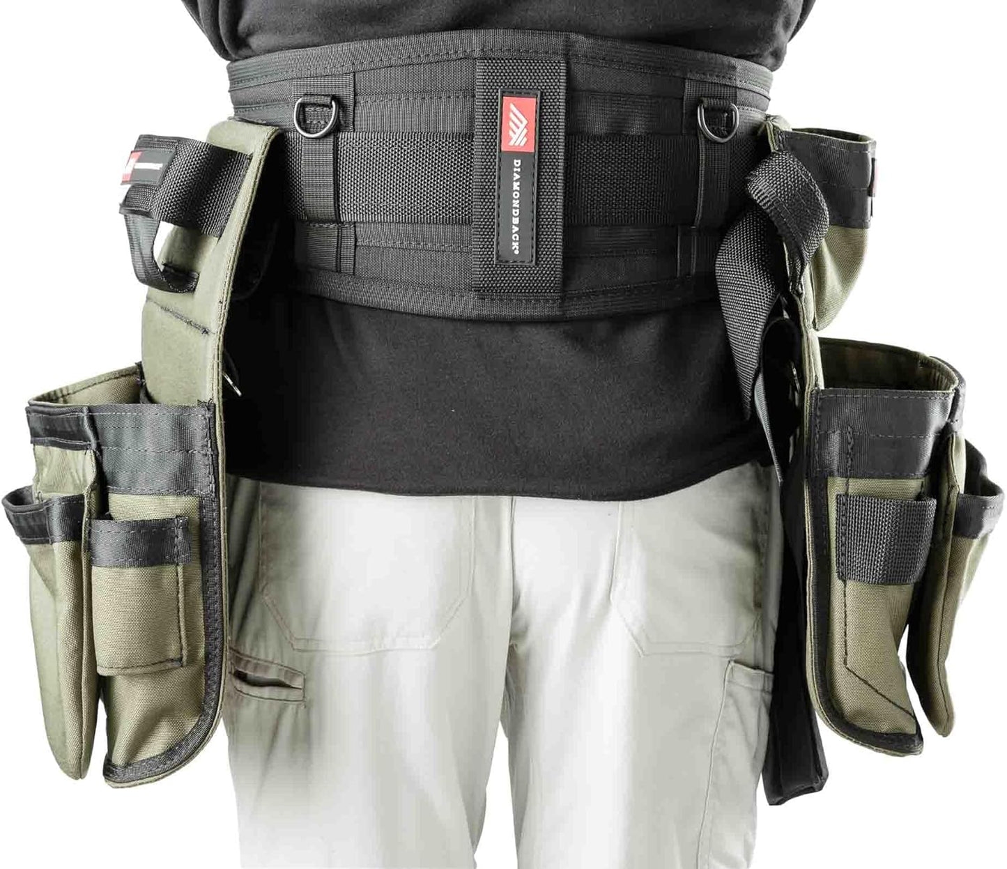 Diamondback 6" Padded Tool Belt - Men & Women - Framer, Carpenter, Ironworker - Black