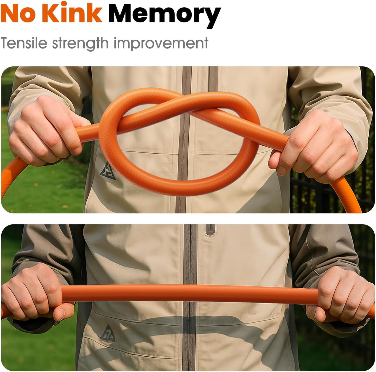 Heavy Duty Garden Hose 5/8 in x 5 ft with Swivel Fitting, Super Flexible Water Hose, All-weather, Lightweight, Burst 600 PSI