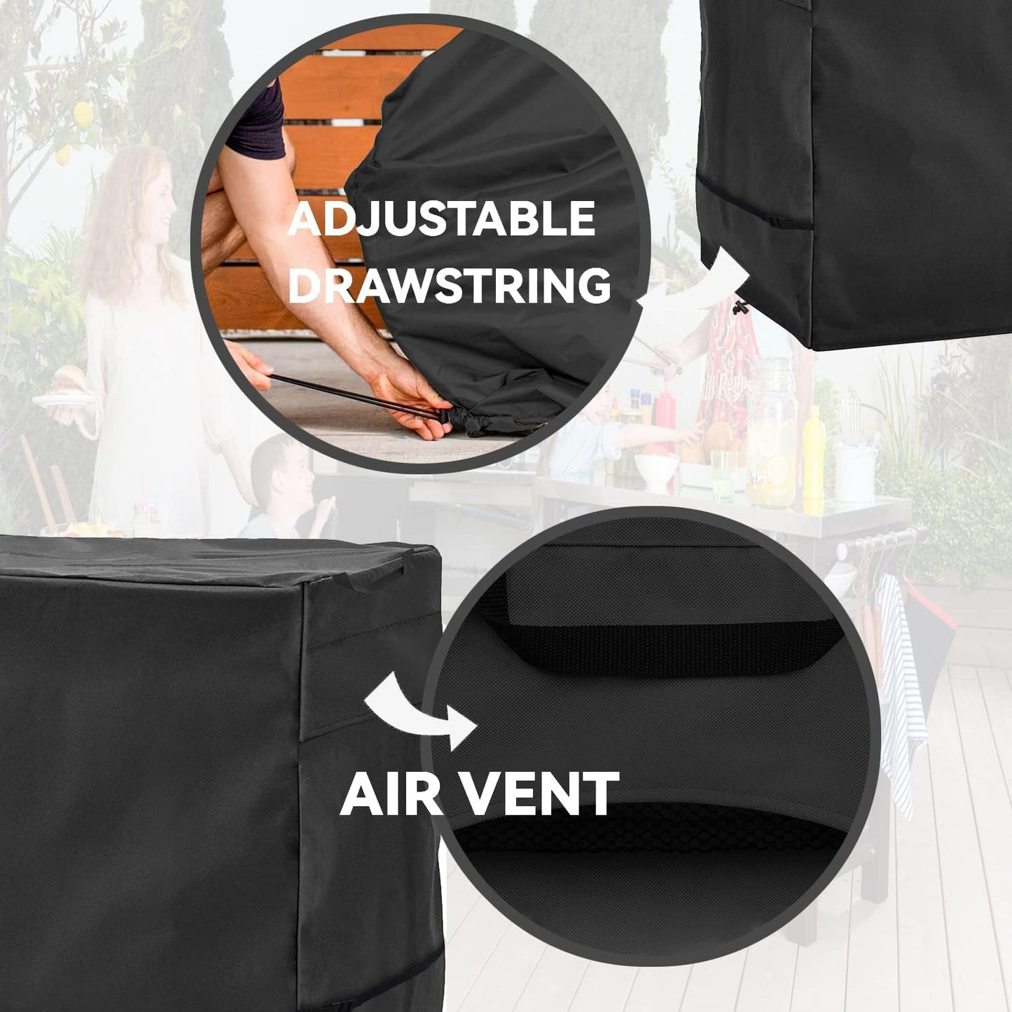 Outdoor Dining Cart Cover - Heavy Duty Waterproof Cover for Royal Gourmet Cart Flattop Worktable PC3401S & PC3401B, Compatible with 40 inch Outdoor Utility Cart