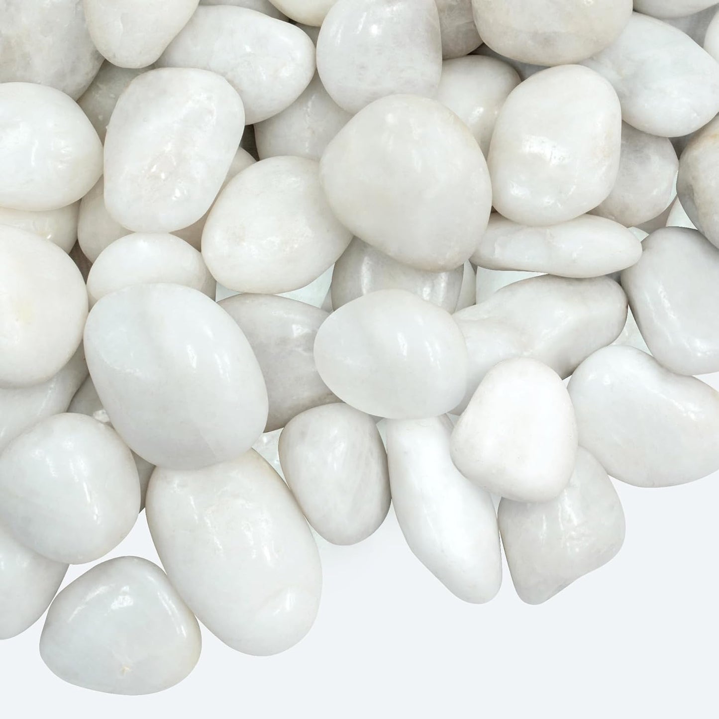 White River Rocks 10lbs, 2-3 Inch Large Pebbles for Indoor Plants, Natural High Polished Decorative Stones for Vase Filler Fish Tank
