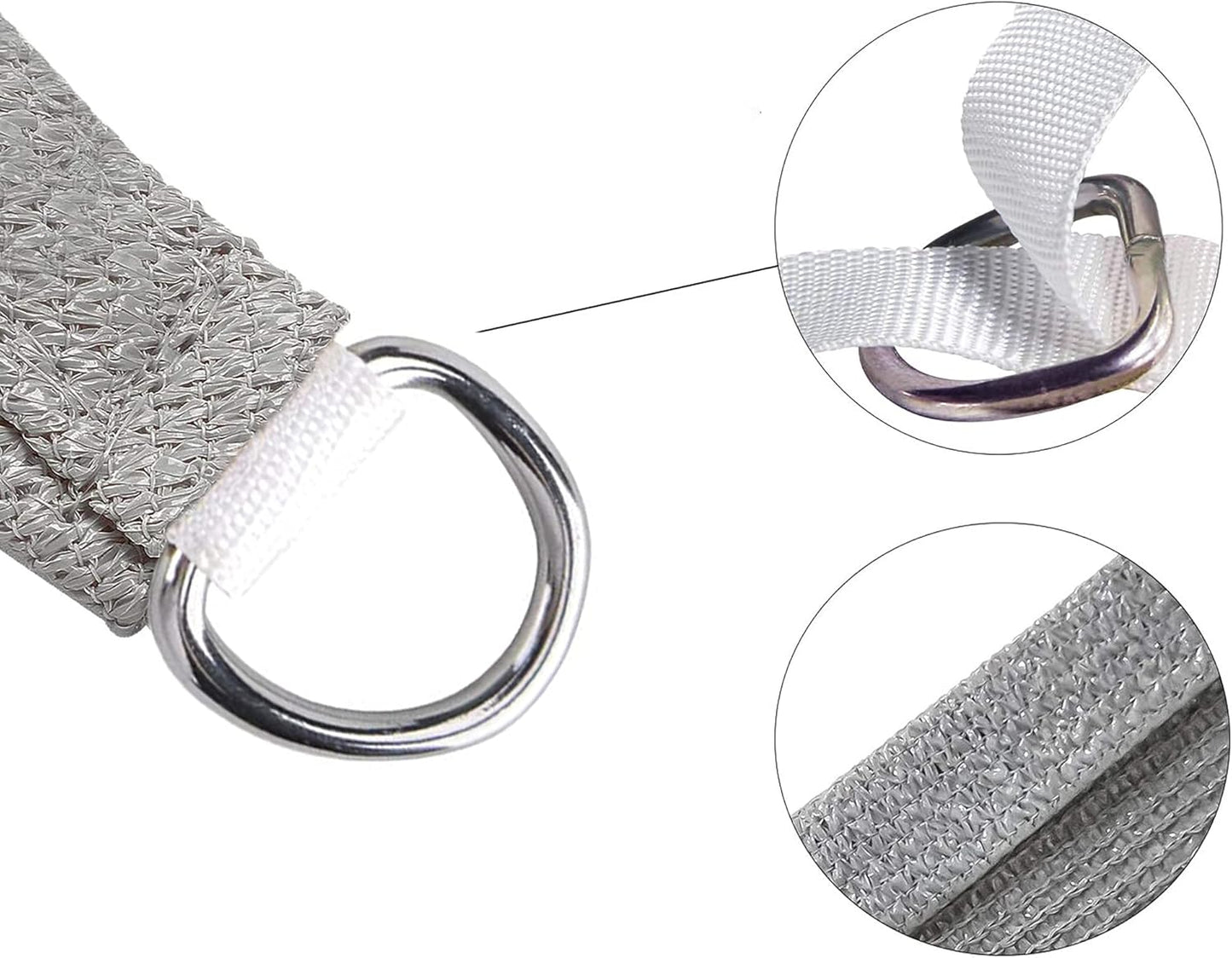 10' x 18' Gray Rectangle Sun Shade Sail SSP1212 Canopy Durable Fabric UV Block Awning,We Make Custom Orders