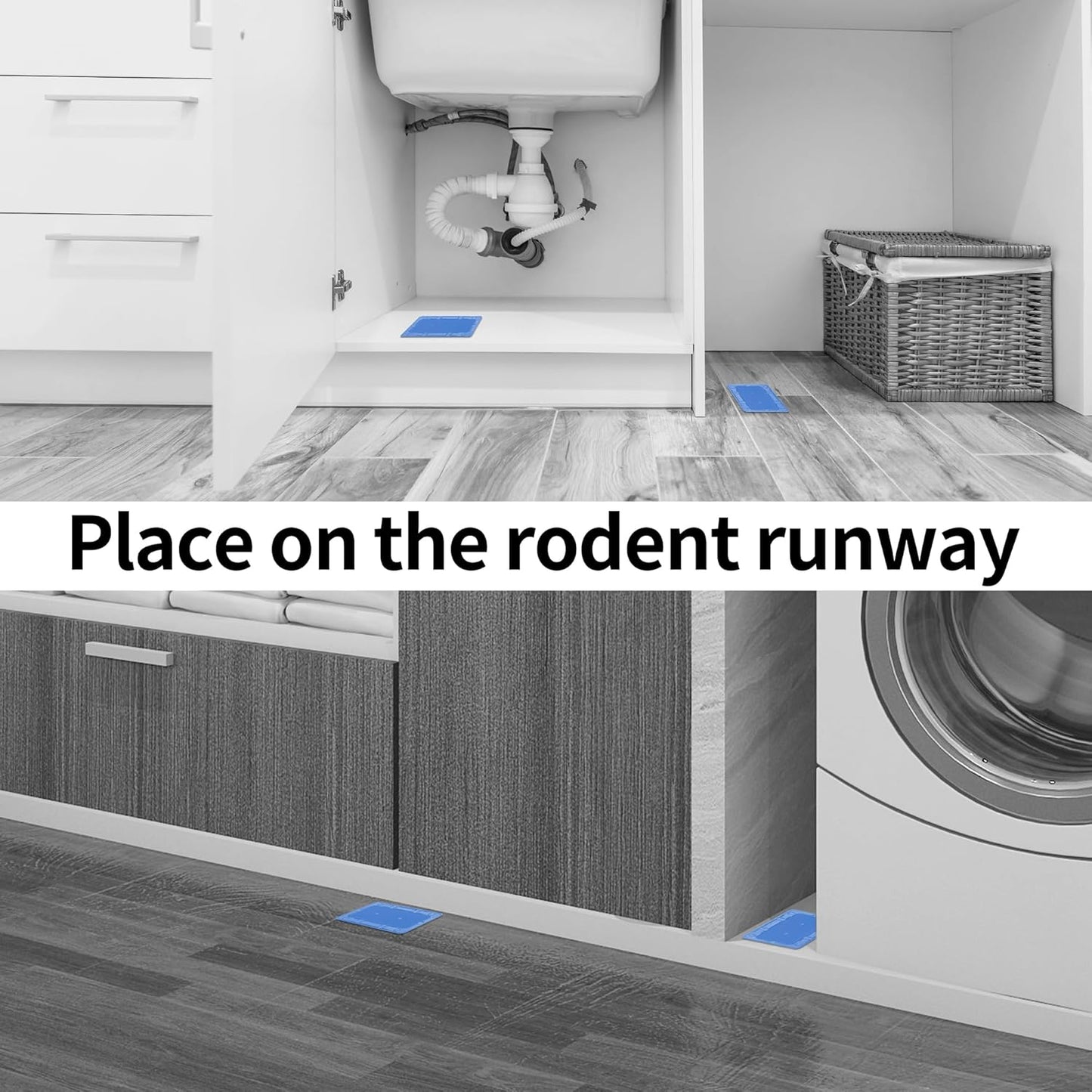 LULUCATCH Mouse & Insect Traps 12 Pack, Heavier Sticky Traps with Non-Toxic Glue for Small Mice & Insects. Sticky Mouse Traps Indoor, Easy to Set, Pet Safe Pest Control