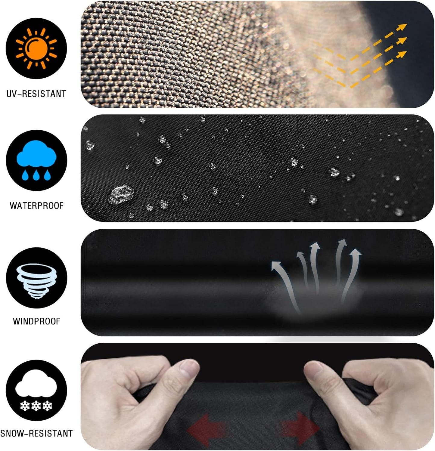 Comnova Grill Cover 60 Inch - 600D Grill Cover for Weber Genesis 300 Series Gas Grill Heavy Duty & Waterproof, Outdoor BBQ Cover for Weber, Char Broil, Dyna-glo, Nexgrill (Not Fit Genesis E325)