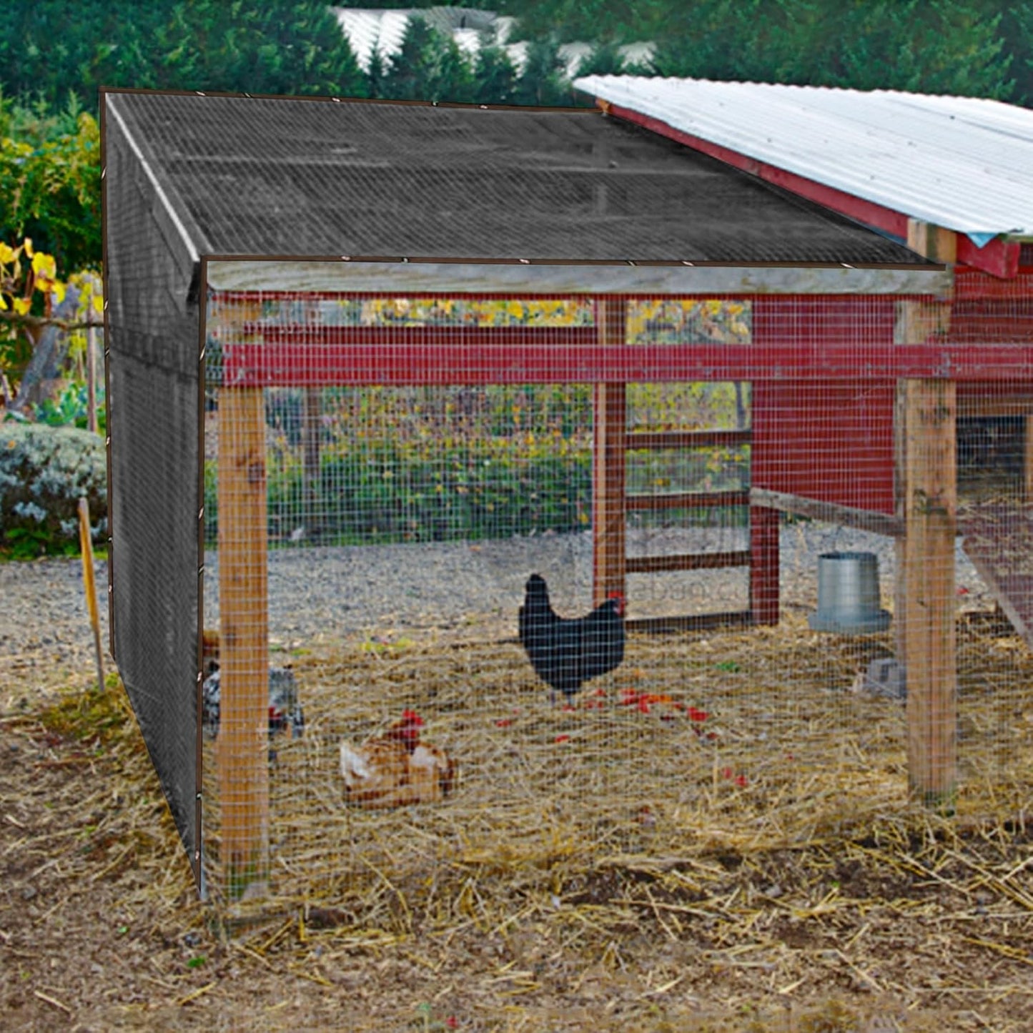 winemana 40% Black Shade Cloth, 6.6 x 6.6 FT Durable Mesh Tarp with Grommets, Resistant Garden Sun Shade Netting, Shading Antifreezing for Pergola, Greenhouse, Plants Growing, Chicken Coop