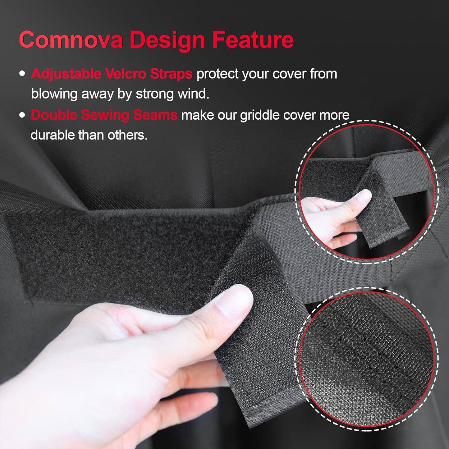 Comnova Grill Cover 52 Inch - BBQ Grill Covers for Weber Spirit 300 Series Gas Grill Heavy Duty & Waterproof, 7106 Weber Barbecue Cover for Spirit E310, Sprit E315, Spirit E330 and Spirit ii E310