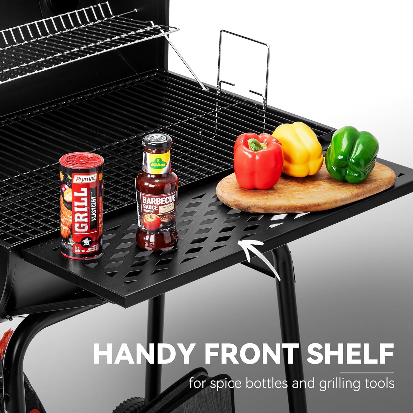 Royal Gourmet CC1830FC Charcoal Grill Offset Smoker (Grill + Cover), Black