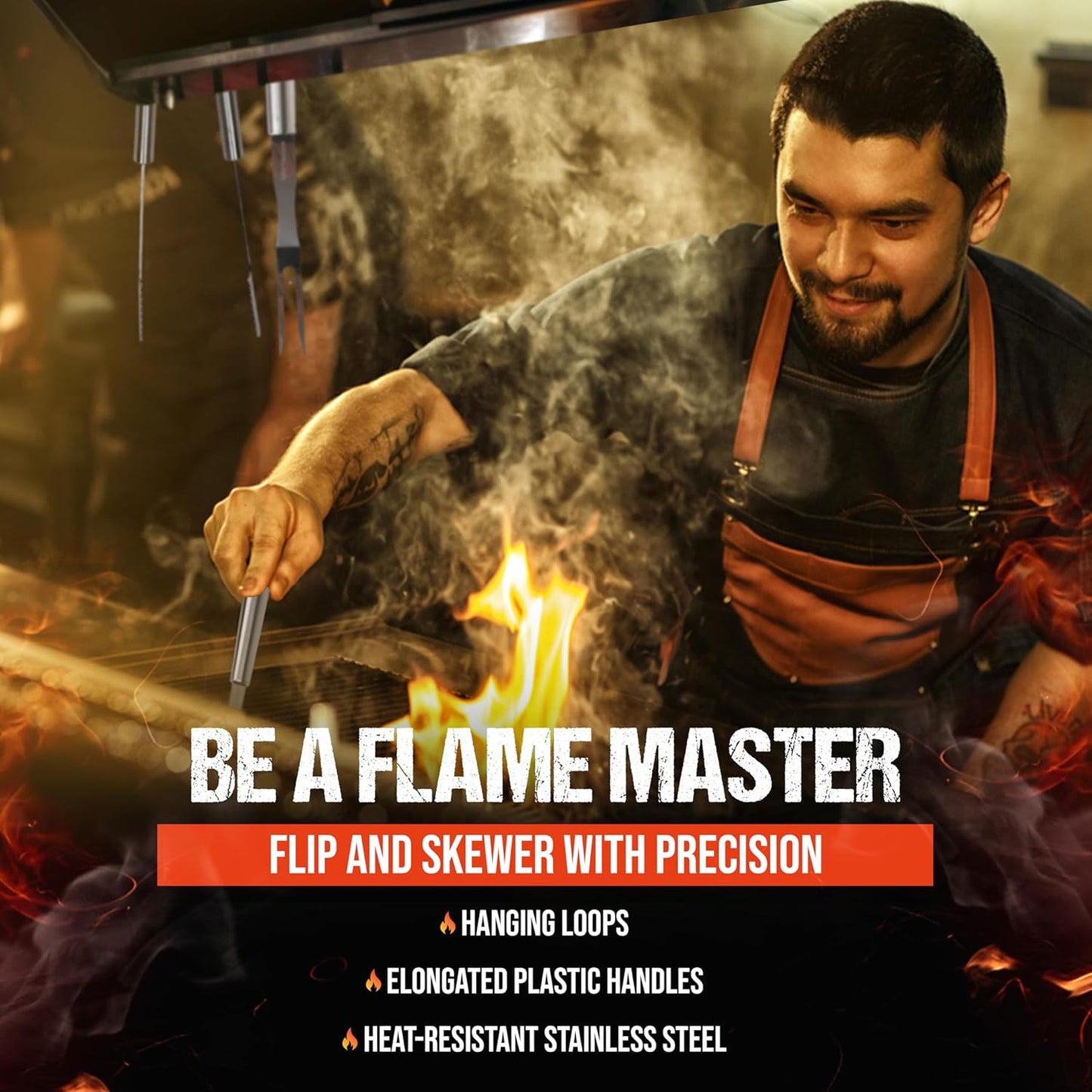 SpartaSake BBQ Grilling Accessories - Stainless Steel Barbecue Grill Tools Accessories kit Spatula Thermometer Tongs for Blackstone Griddle Outdoor Camping-Grill Set Gifts for dad Men Women(24 pcs)