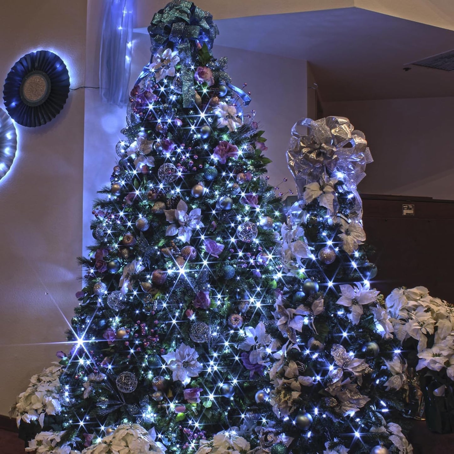 164Ft 500 LED White Christmas Lights, Waterproof 8 Twinkle with Memory Functions Christmas Tree Lights for Indoor Outdoor Christmas Tree Garden Decoration (164FT, White)