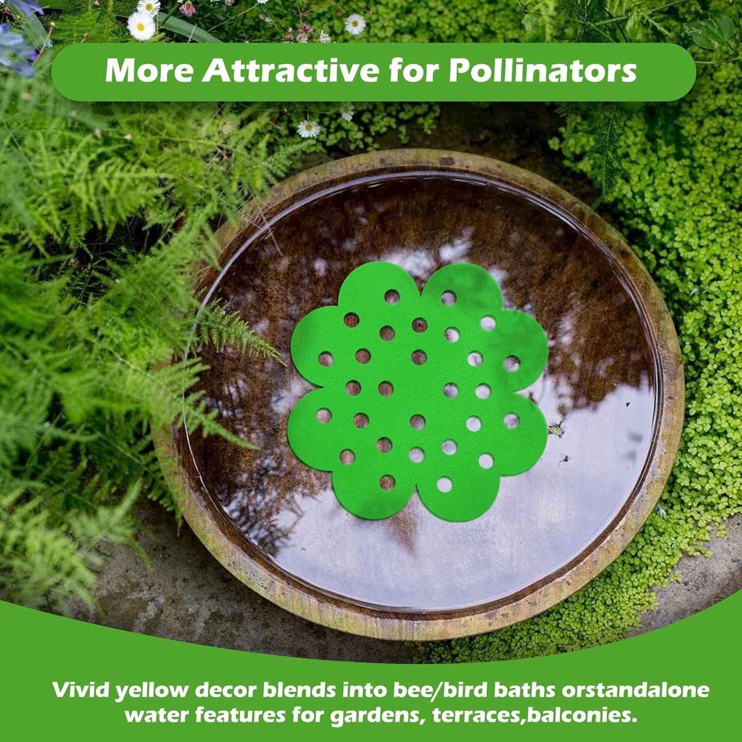 12 Pack High Waterproof Durable - 6.3-Inch Bee Watering Station Floating Bee Islands for Bee/Butterfly Feeding & Bathing – Outdoor Garden Decoration (Multiple Colors)