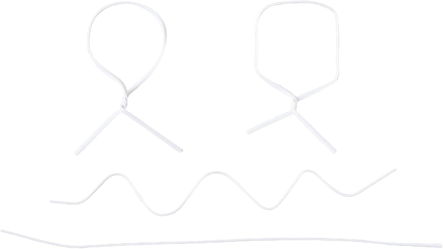 1000 pcs 10 inch White Cable Twist Ties Plastic Twist Ties with Rugged Metal Innercores Reusable Fastening Cable Cord Wire Ties