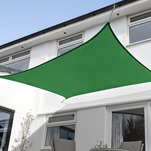 KANAGAWA 6'X6' Dark Green Custom Size Sun Shade Sail Square UV Block Canopy Cover for Patio Backyard Lawn Garden Outdoor (Customized Available)