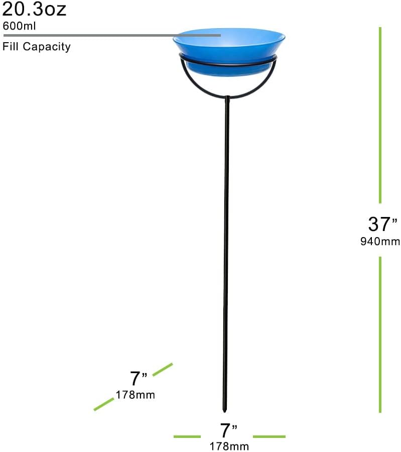 Cuban Garden Stake, M429-200-75, 37 Inch Tall, Bluebird Blue