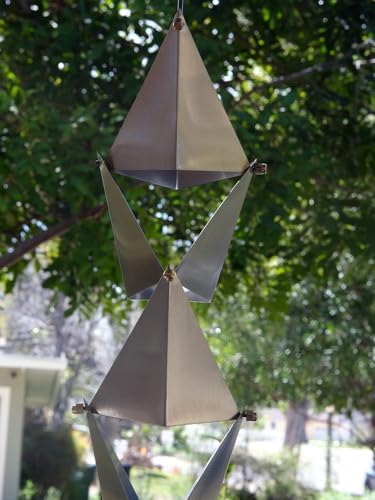 Nutshell Stores Origami Rain Chain - Stainless Steel - 20 Feet