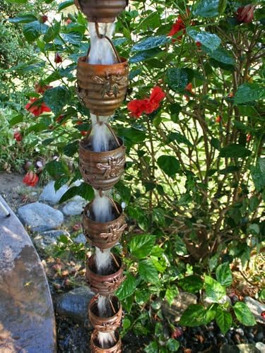 Nutshell Stores Honeybee & Hive Copper Rain Chain - Copper - 11 Feet