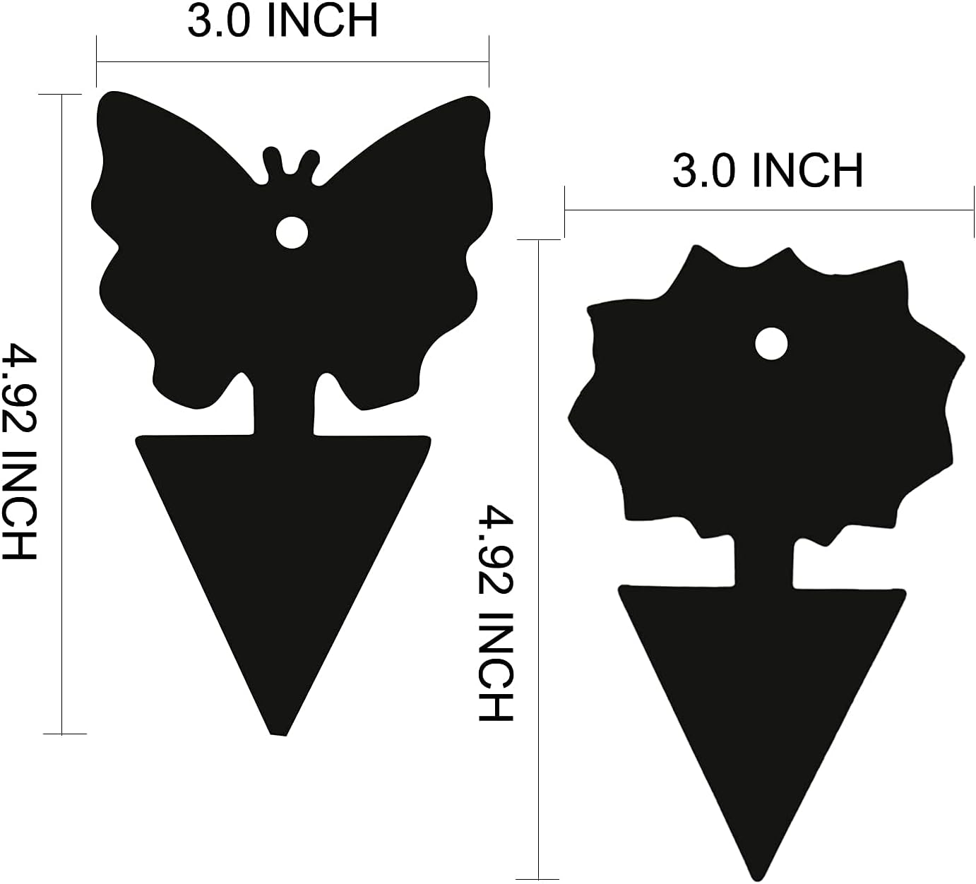 USKICH Sticky Traps Gnat Killer Fruit Fly Traps Non-Toxic and Odorless Fungus Gnat Traps Insect Traps Black Sticky Trap for Indoor and Outdoor Plants（96Pcs Black）