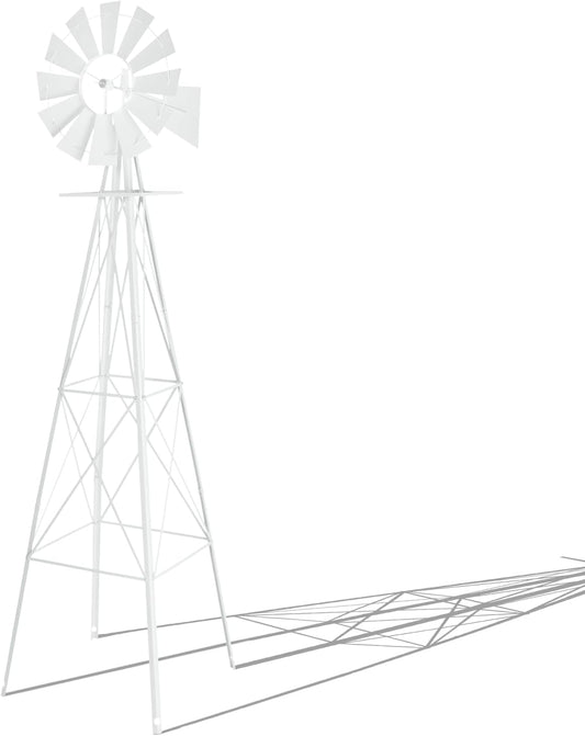 Outvita 8FT Ornamental Windmill for Yard, Heavy Duty Durable Metal Weather Vane Garden Decoration Weather Resistant for Garden, Farm, Seaside