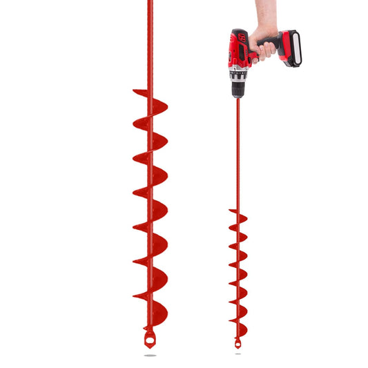 SYITCUN Auger Drill Bit for Planting - 2" X 32" Upgraded Heavy-Duty Garden Auger Spiral Drill Bit - Bulb Planter Tool & Auger Post Hole Digger - 3/8" Hex Drive Drill