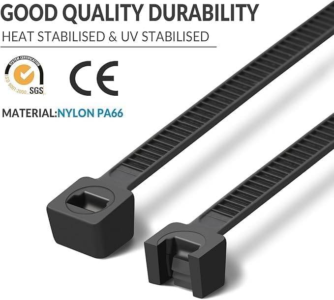 XINGO 16 Inch Green Zip Ties Heavy Duty 100 Pack, 120 LBS Tensile Strength, Premium Nylon Cable Wire Ties, Self-locking Plastic Ties for Indoor and Outdoor Use