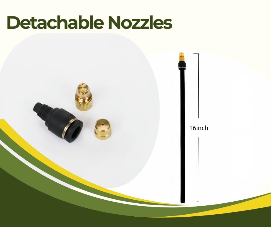 5pk Brass Misting Nozzles Tee 16 inch 360 Degree Adjustable Copper Sprayer, Compatible with1/4 trubing Hose Watering Plant Drip Irrigation Pneumatic Fittings Connection for Watering Garden（16inch）