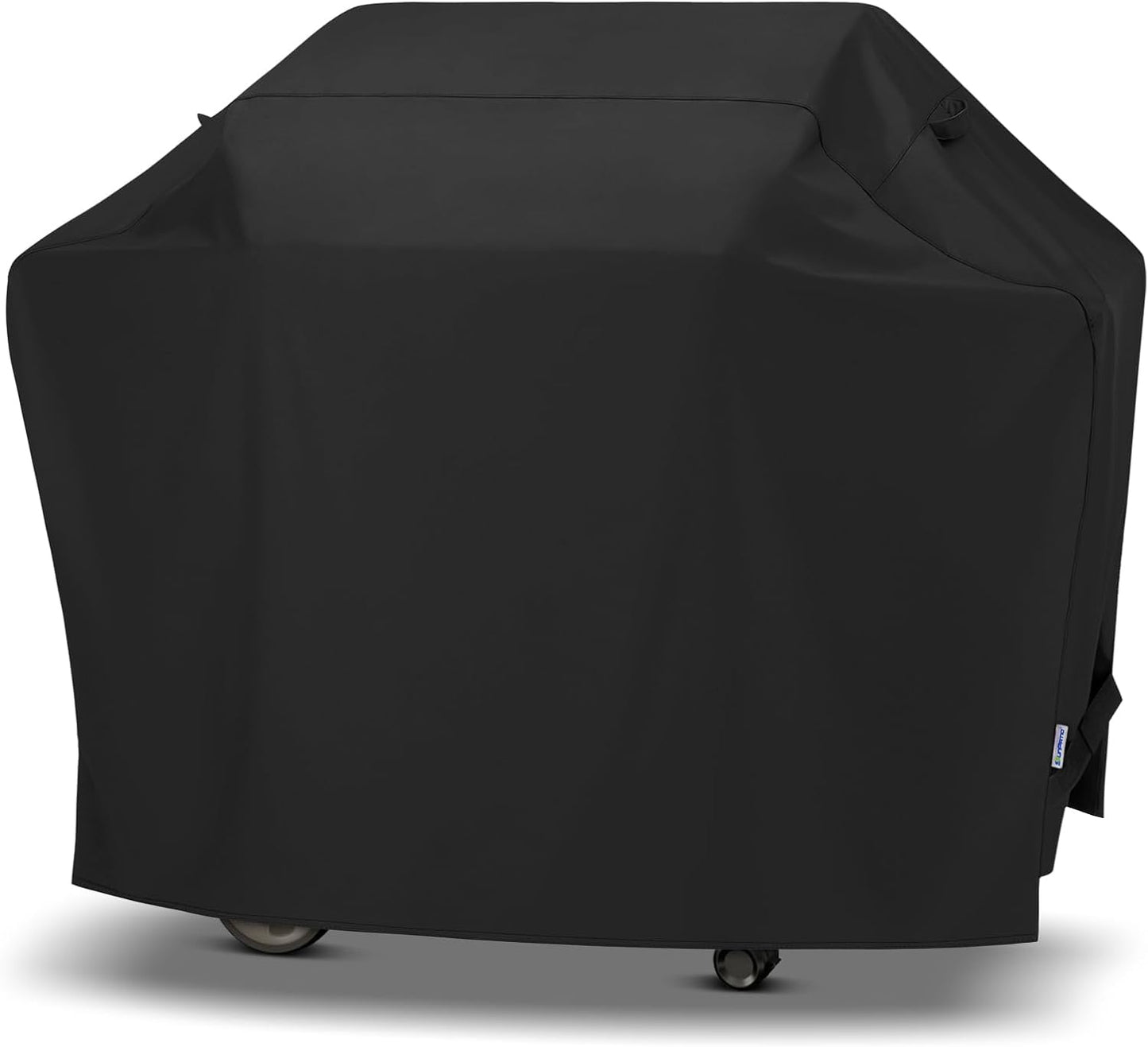 SunPatio Gas Grill Cover 60 Inch, Outdoor Heavy Duty Waterproof Barbecue Gas Cover, UV and Fade Resistant, All Weather Protection Compatible for Weber Charbroil Brinkmann Grills and More, Black