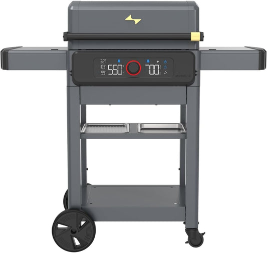 Current® Model G Dual Zone Grill, Smart Electric Outdoor Grill with 200°F to 700°F Range for Searing & Roasting, Digital Precision, Independent Heat Zones, Apartment-Friendly & Weather-Resistant