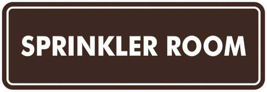 Signs ByLITA Standard Sprinkler Room Sign (Dark Brown) - Large