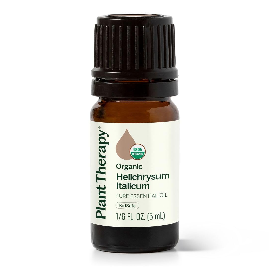 Plant Therapy Organic Helichrysum Italicum Essential Oil 100% Pure, USDA Certified Organic, Undiluted, Natural Aromatherapy, Therapeutic Grade 5 mL (1/6 oz)