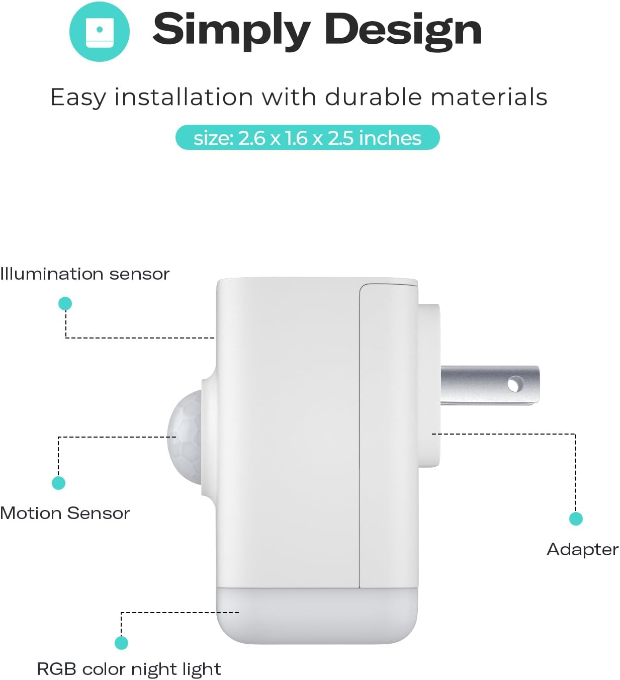 THIRDREALITY Multi-Function Night Light 4 Pack, Zigbee Repeater, 3-in-1 Combines a Motion Sensor, a Illumination Sensor and RGB Color Night Light, 1-100% Adjustable Brightness, Zigbee hub Required