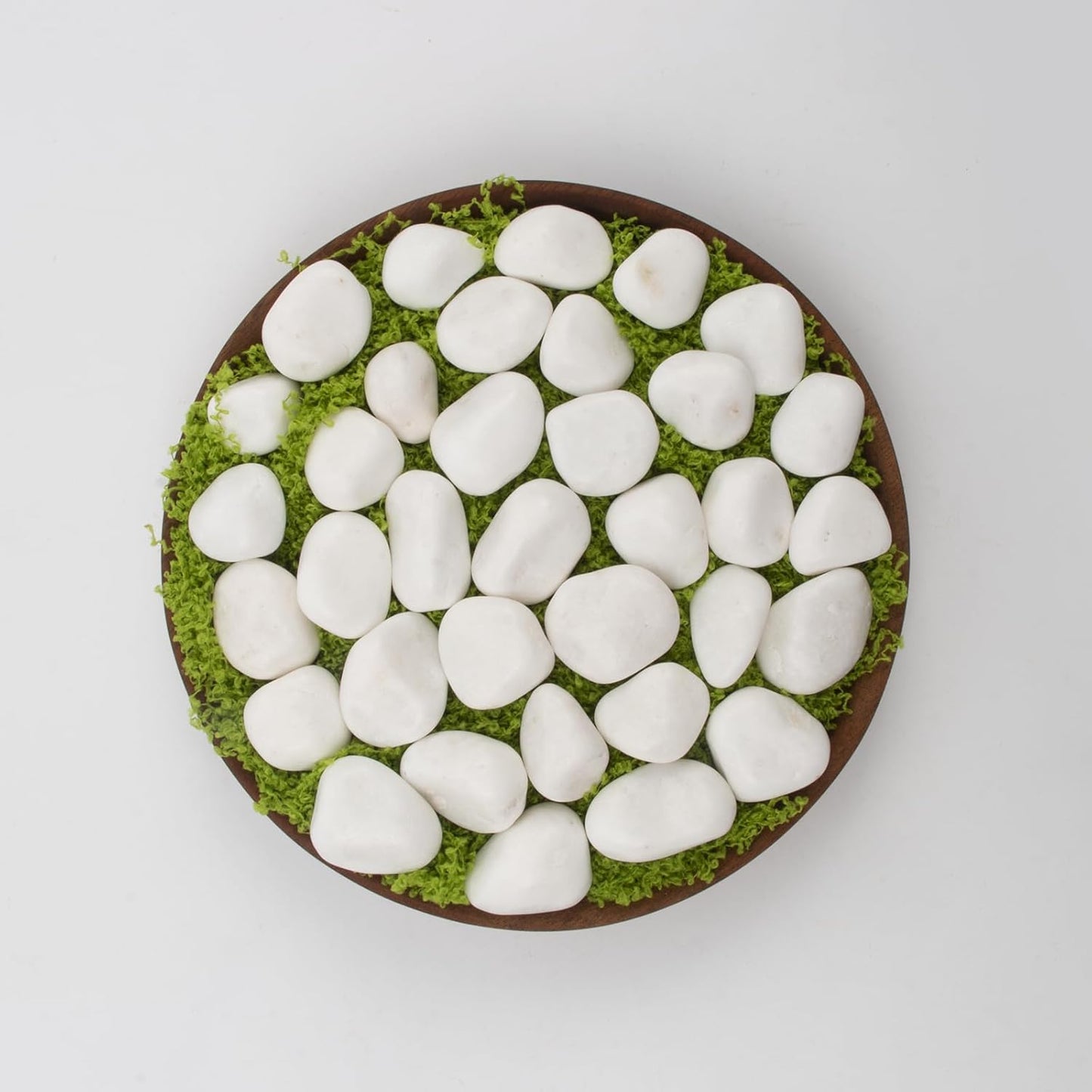 10 lbs White Polished Decorative Stones, 0.5-1 Inch Landscape Rocks for Indoor Plants, Garden, Outdoor Pathways, Vase Fillers, Pots, Glass Containers, and Craft Pro (Pure White, Weight: 10 LB)