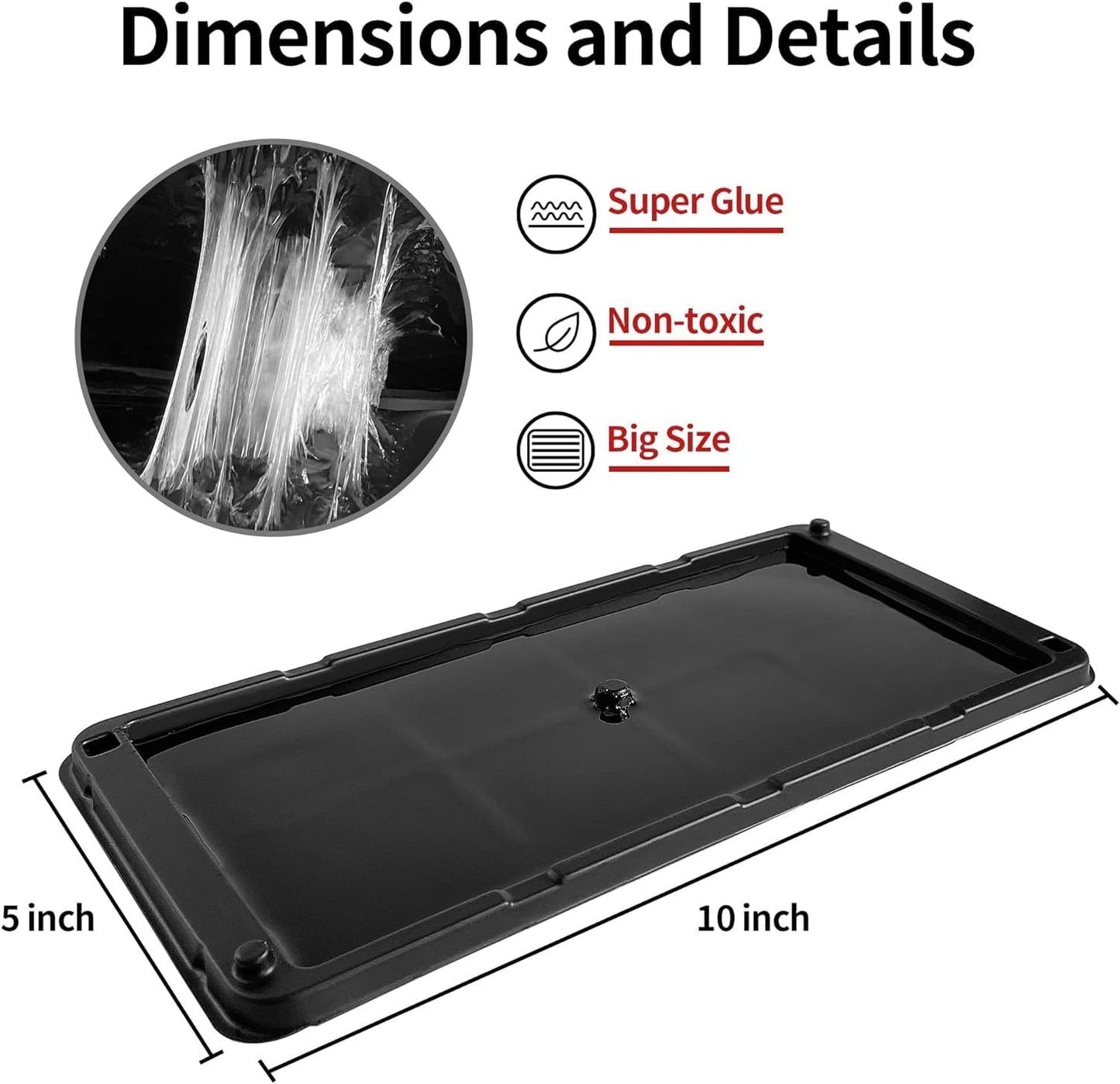 LULUCATCH Super Heavier Mouse Traps 16 Pack for Mice & Snakes with Non-Toxic Glue. Larger Sticky Traps Indoor, Easy to Set, Pet Safe Pest Control