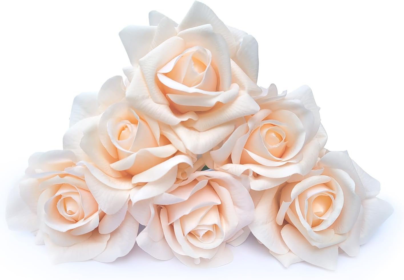 Artificial flower real touch roses feel and look realistic fake roses with short stems, suitable for gift, for wife girlfriend mom friends, Indoor home table，cake, hotel, car decoration (orange pink)