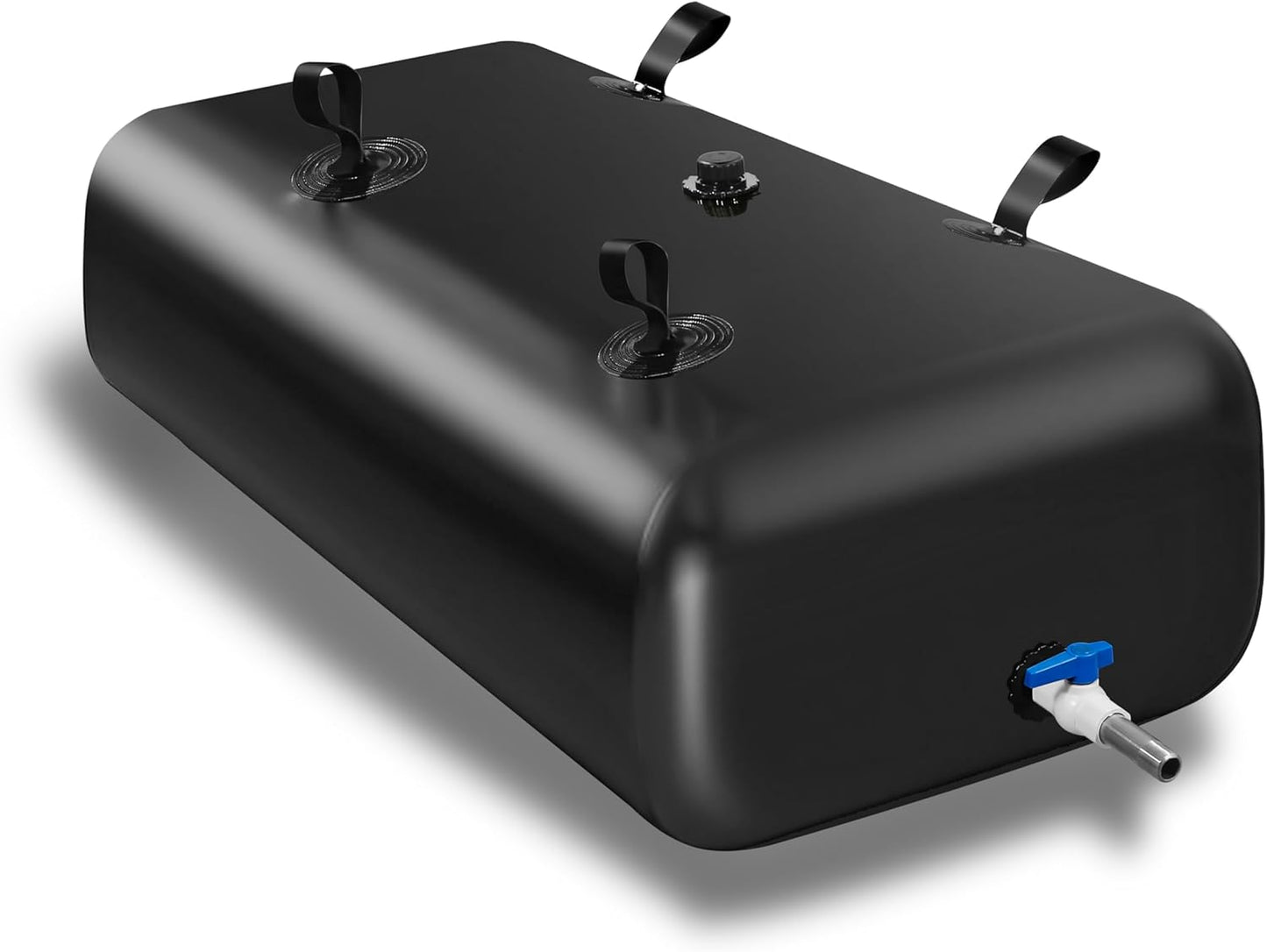 400 L/100 Gal Water Bladder Tank, Foldable Portable Water Storage Container, Emergency Water Bag for RV, Truck Bed, Fire Prevention, Drought Resistance, Black