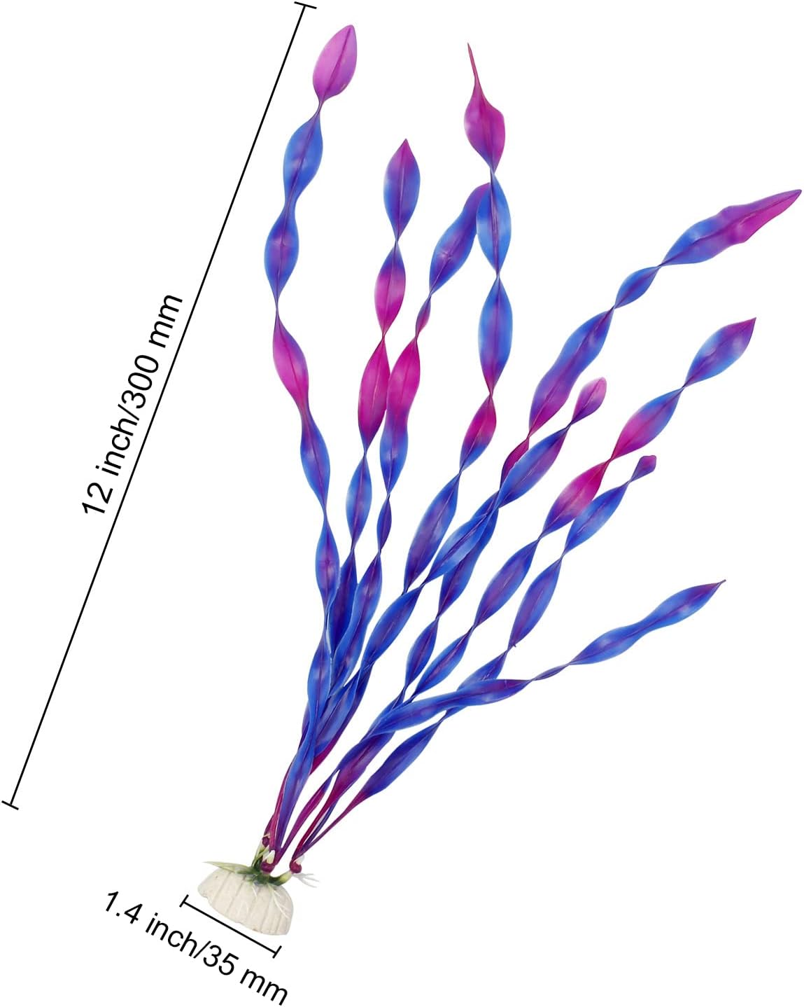 MyLifeUNIT Artificial Seaweed Water Plants for Aquarium, Plastic Fish Tank Plant Decorations 10 PCS (Purple)