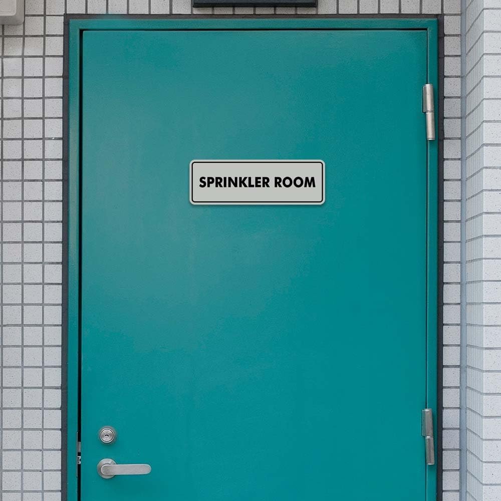 Signs ByLITA Standard Sprinkler Room Sign (Black) - Large