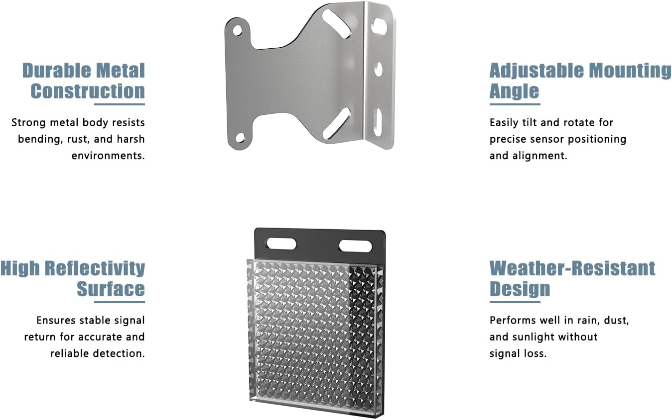 Blütezeit 1100lb Sliding Gate Opener with 13ft Retro-Reflective Photoelectric Beam Sensor | Chain Drive Motor with 2 Remotes, 16.4ft Chains & Wall-Mounted Safety Reflector Switch