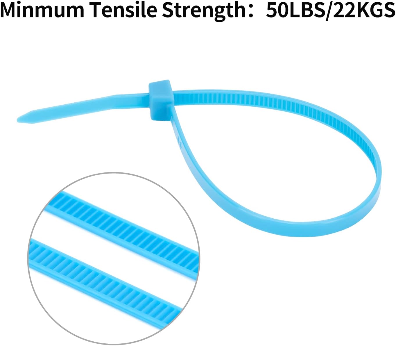 XINGO 100PCS Cable Zip Ties Heavy Duty, Premium Nylon Plastic Wire Ties with 50 Pounds Tensile Strength, Self-Locking Black Nylon Zip Ties for Indoor and Outdoor (6 inch, Orange)