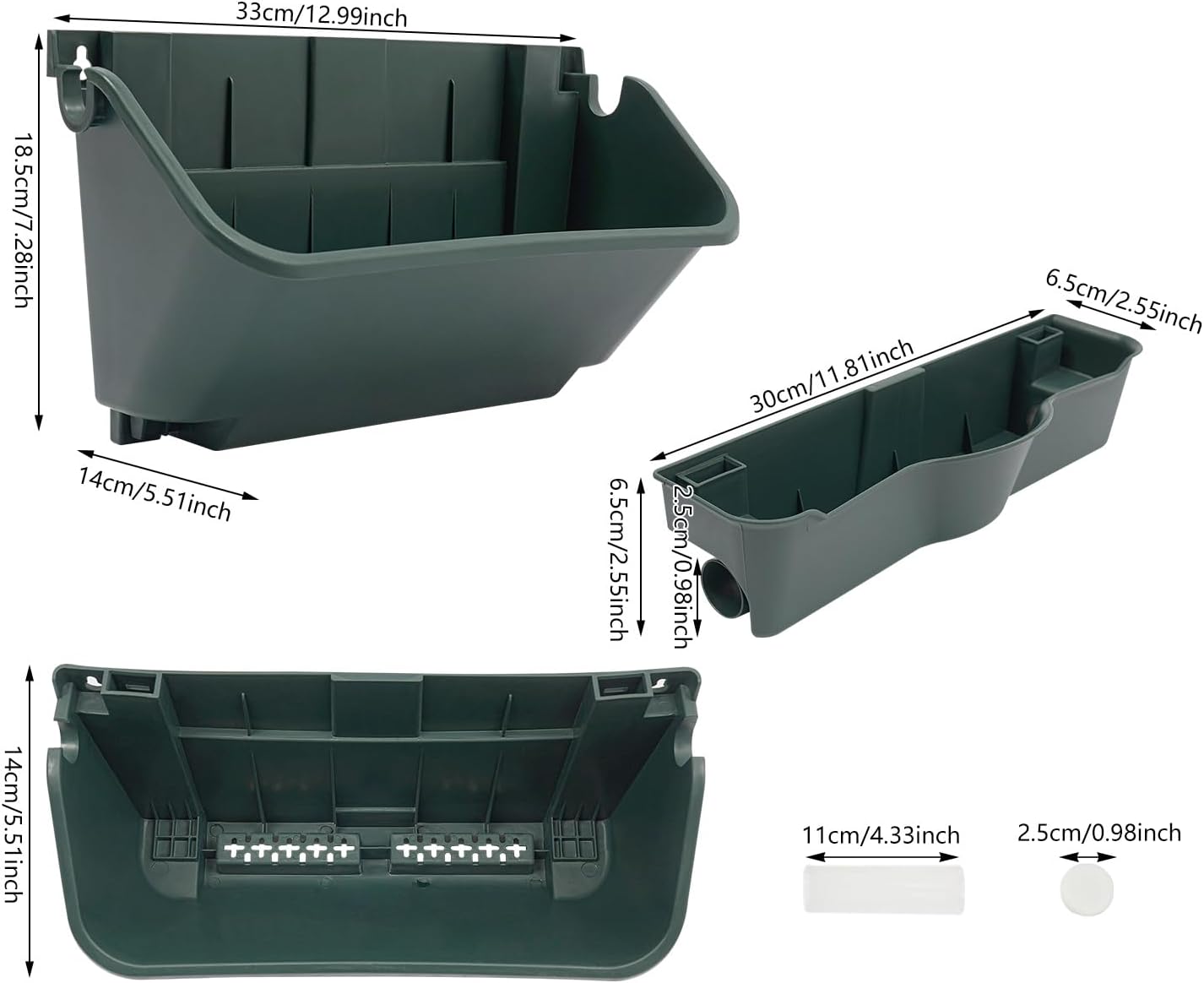 24 Pack Self Watering Wall Mounted Planter, Indoor and Outdoor Vertical Planter Wall Mounted Planter for Patio Outdoor Decor with Drainage Holes, Vertical Garden Planters for Indoor Plants- Army Green
