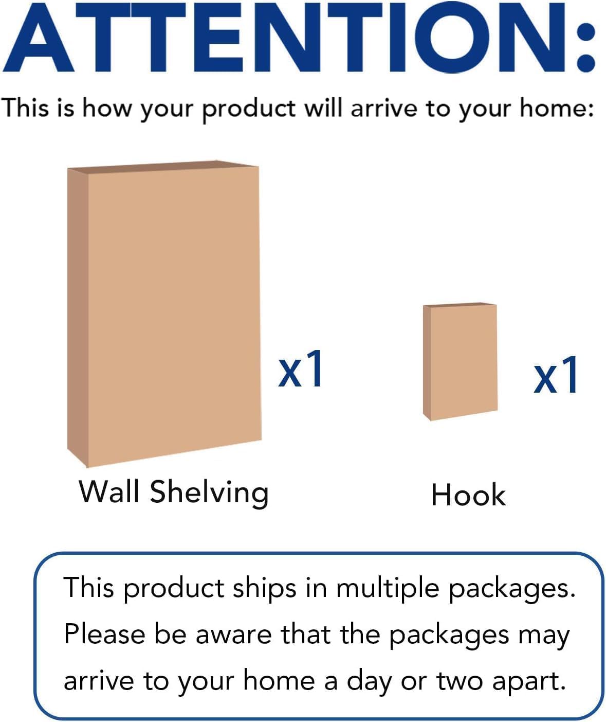LEXIMOUNTS 2-Pack 2x4ft Garage Shelving with Hooks, 24-inch-by-48-inch Wall Shelf Garage Storage Racks Floating Shelves, White