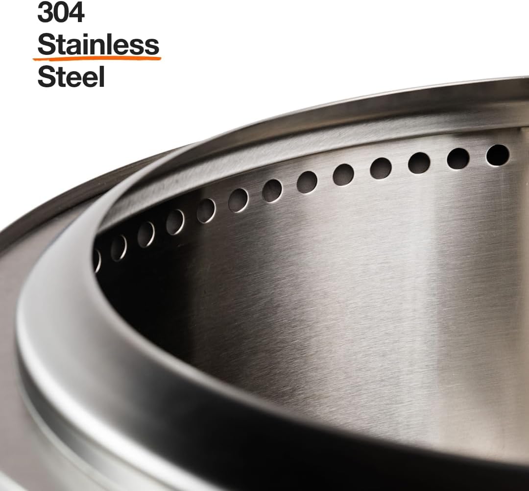 Solo Stove Ranger 2.0 with Stand - 15 Inch Smokeless Portable Fire Pit - Lightweight Outdoor Fireplace with Removable Ash Pan, Stainless Steel, Carry Case Included, Ideal for 2-4 People, 16.5 lbs