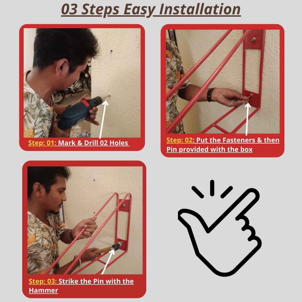 Bike Wall Mount Vertical Hanger for Home Space Saving Bike Rack Storage Mount for Garage or Home, Bicycle Holder for Mountain Bikes Road Bikes Holds up to 77lbs, Black,Pack of 1