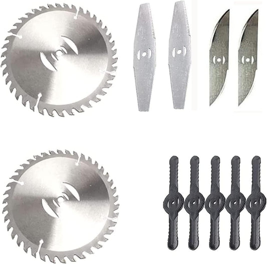 Replacement Blades,Electric Battery Powered Weed Wacker Attachments,Brush Cutter Trimmer Head，3 Kinds of Adjustable Blades,Garden Trimmer Accessories