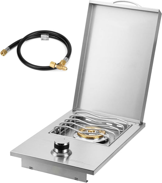 Stanbroil Built-in Stainless Steel Side Burner for Outdoor Kitchen - Liquid Propane Only
