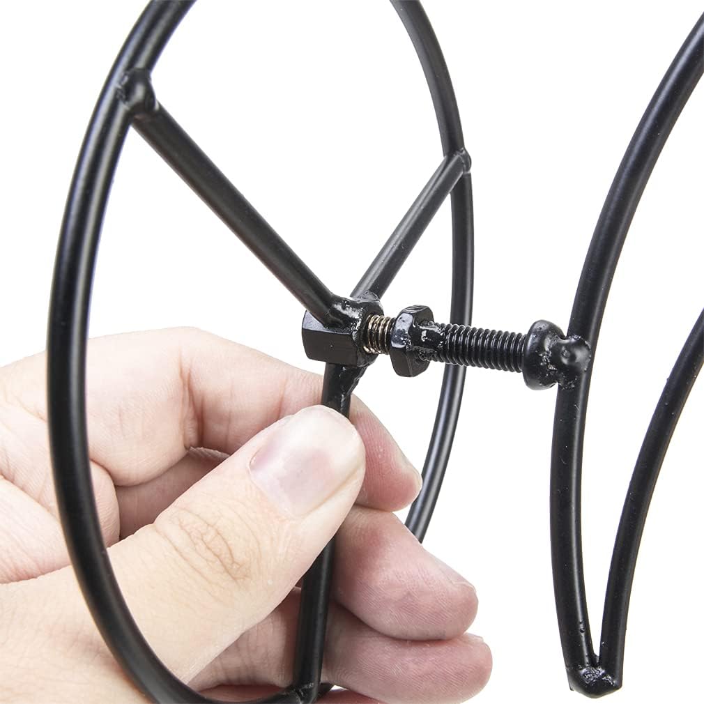 Hanging Stand Iron S-Shape Display Stand for Planter Terrarium Witch Ball Christmas Ornament (Black, 3 Levels)