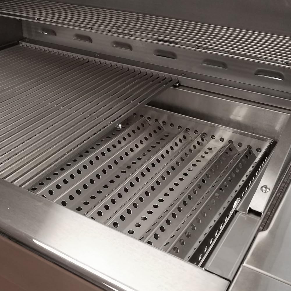 Turbo Charcoal 32 Inch Built-In Stainless Steel BBQ Grill with Charcoal Tray