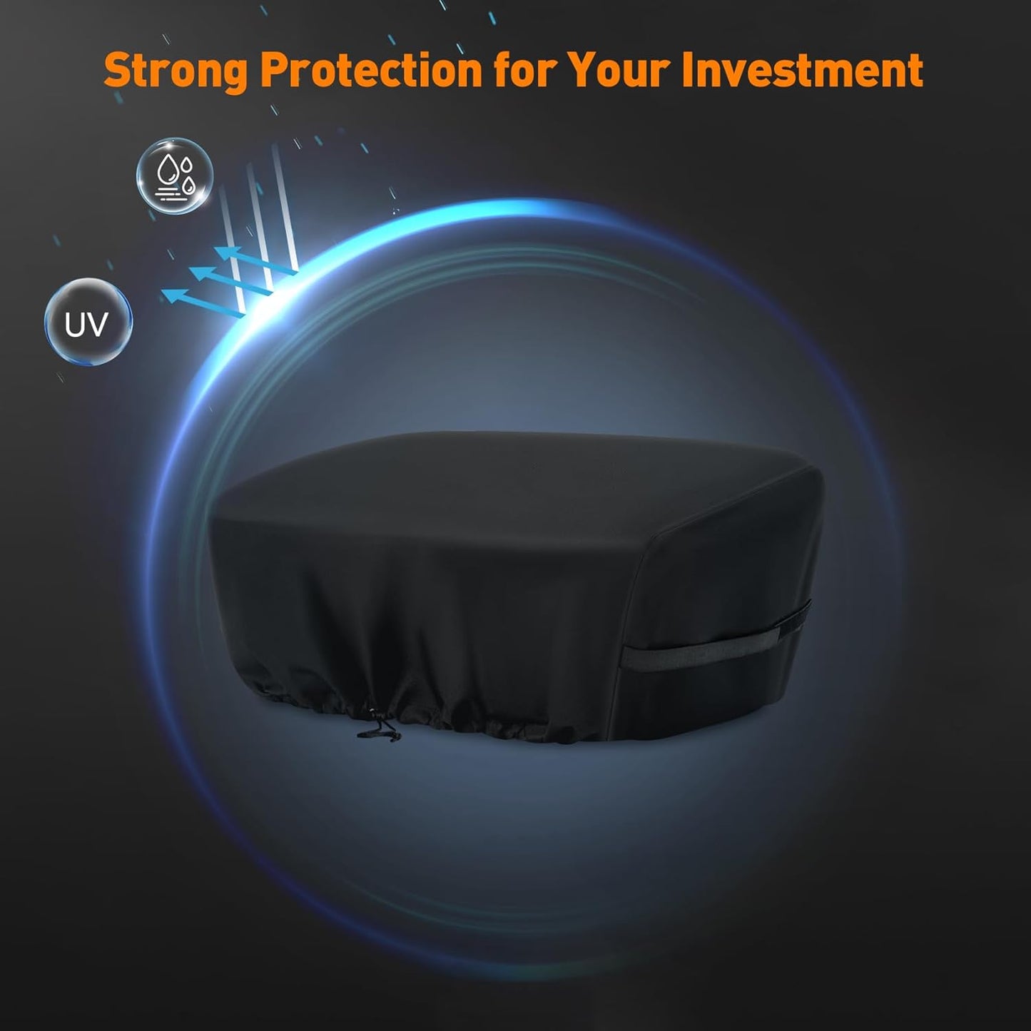 Heavy Duty Grill Cover Compatible with 1813 Blackstone 22inch Tabletop Griddle with Hood Captiva Designs 22‘’ Coleman Roadtrip LX,LXX, LXE, 285 Camping Grills and Smoke Hollow 205 Grill,600D Cover